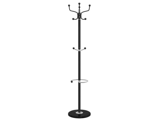 VIDAXL - Porte manteau Porte-manteau avec porte-parapluie noir fer enduit de poudre