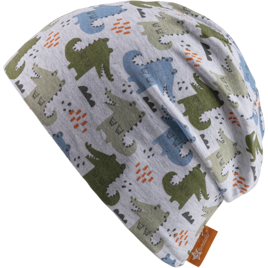 Sterntaler Slouch-Beanie Krokodile silber