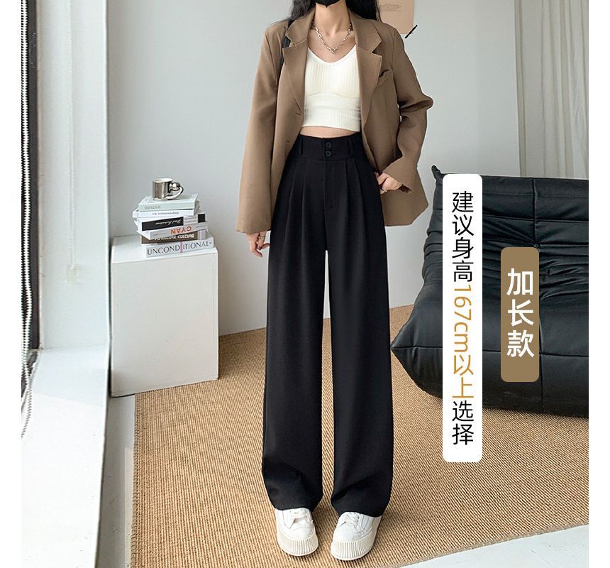 Happo - High Rise Plain Wide Leg Suit Pants (verschillende ontwerpen)