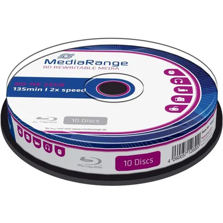 Mediarange 10 MediaRange Bluray Rohlinge BD-RE 25GB 2x