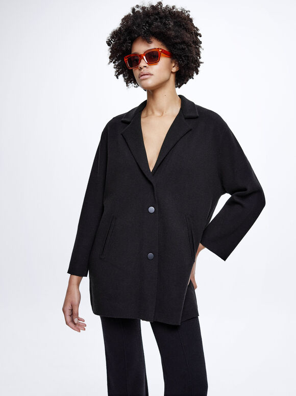 Blazer de malha - Preto