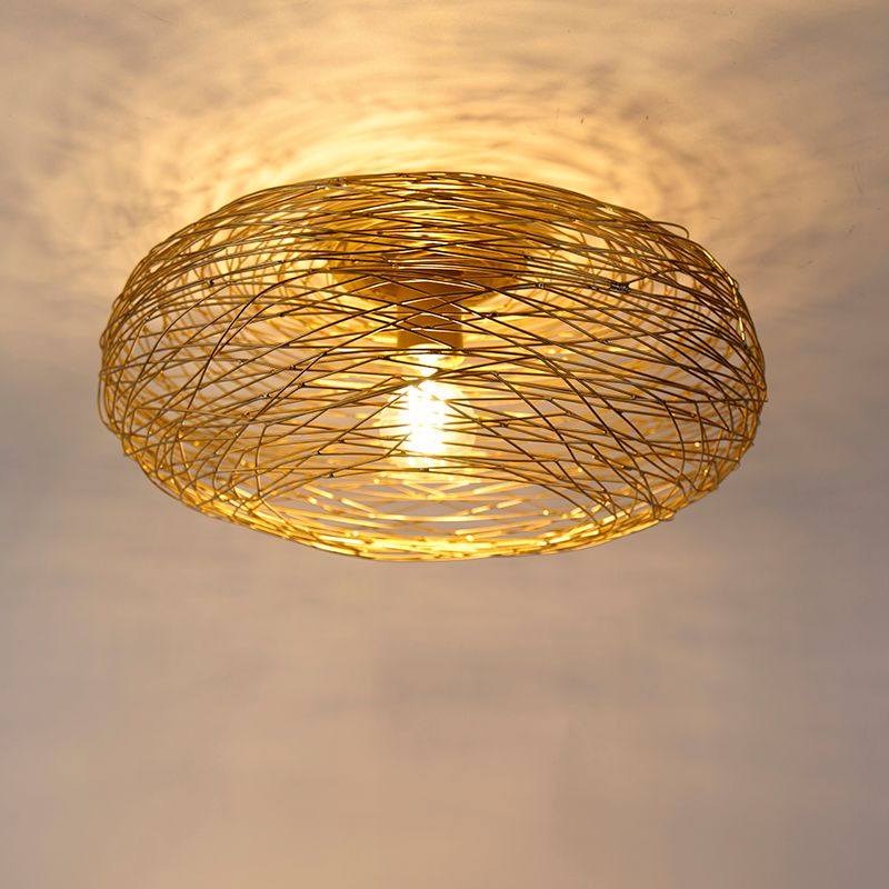 Design plafondlamp goud ovaal - Sarella