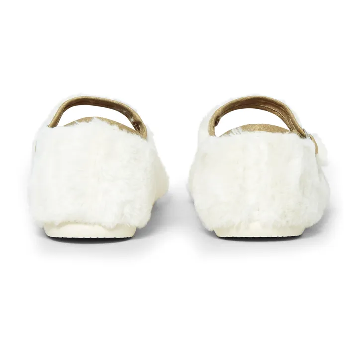 Bonton Chaussons Façon Fourrure Mia | Ecru