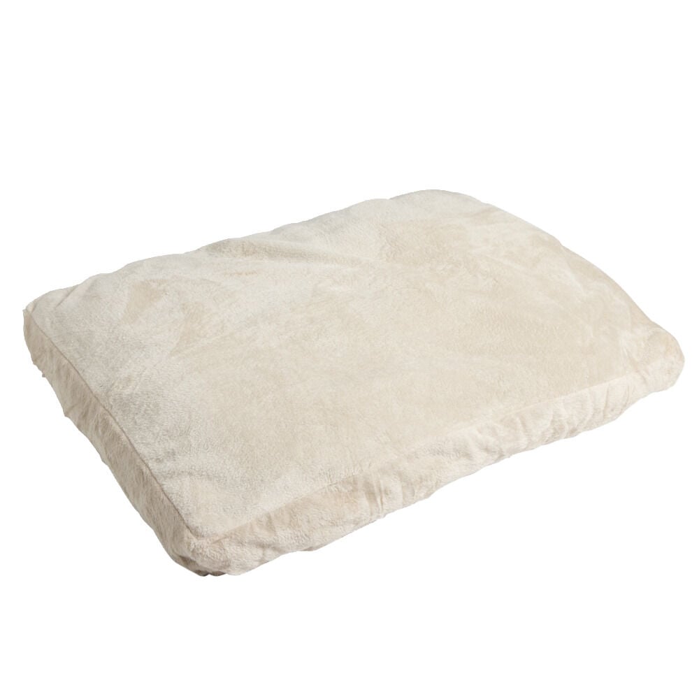 Couchage pour chien tissu beige format XL 100x80xH10cm