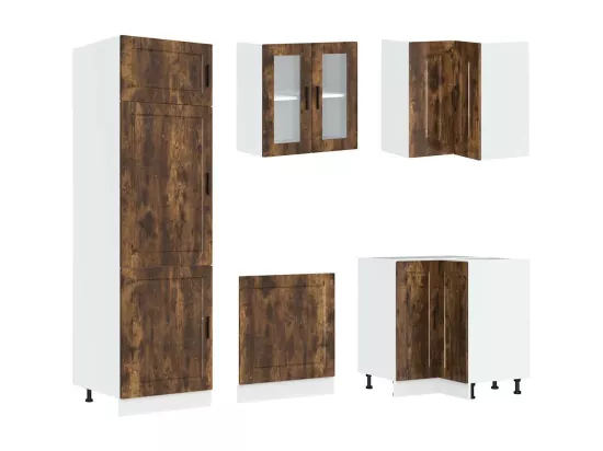 Ensemble d'armoires de cuisine 14 pcs Porto bois d'ingénierie