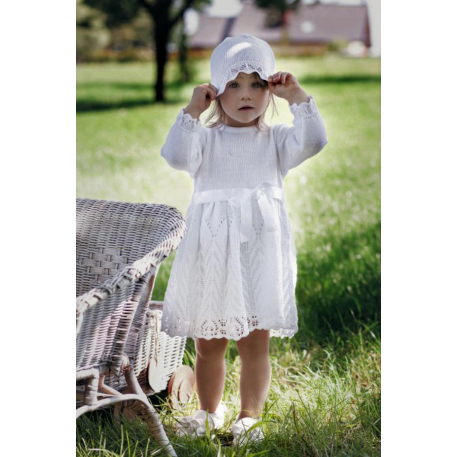 HOBEA Taufkleid Joahanna mit Mütze weiß