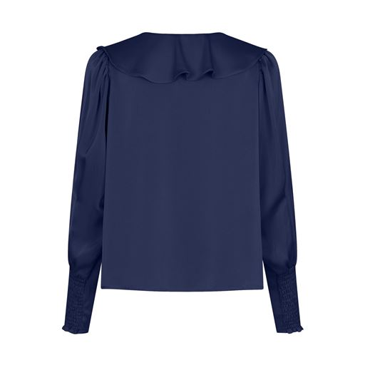 Neo Noir Sandie Sateen Bluse, Navy, 42