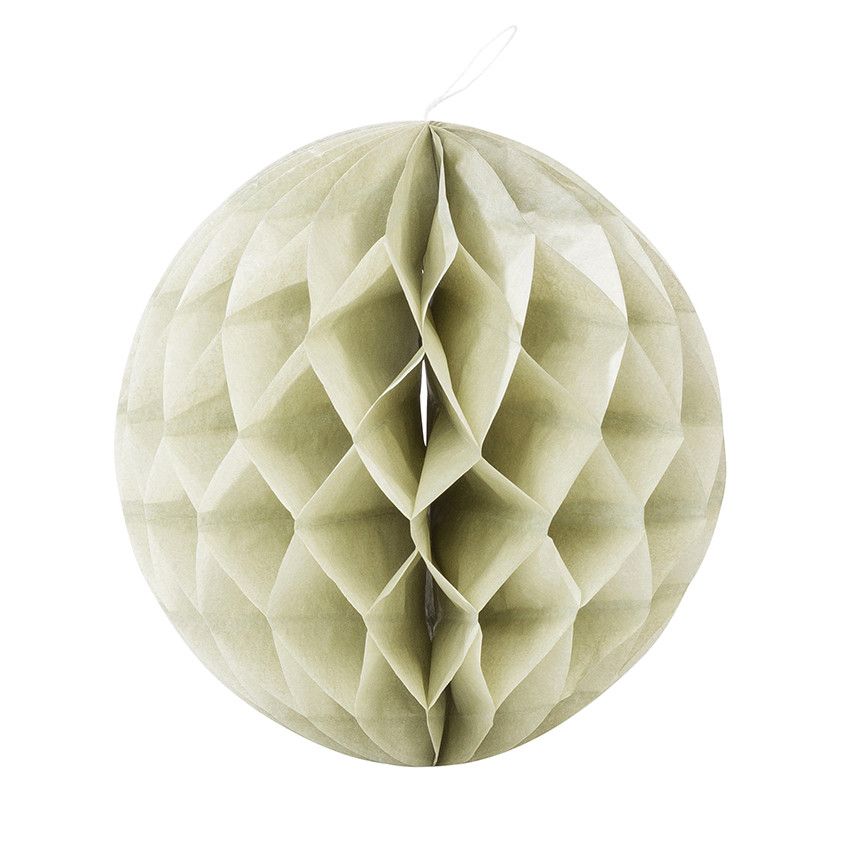 Set de 3 boules en papier effet alvéolé - Vert