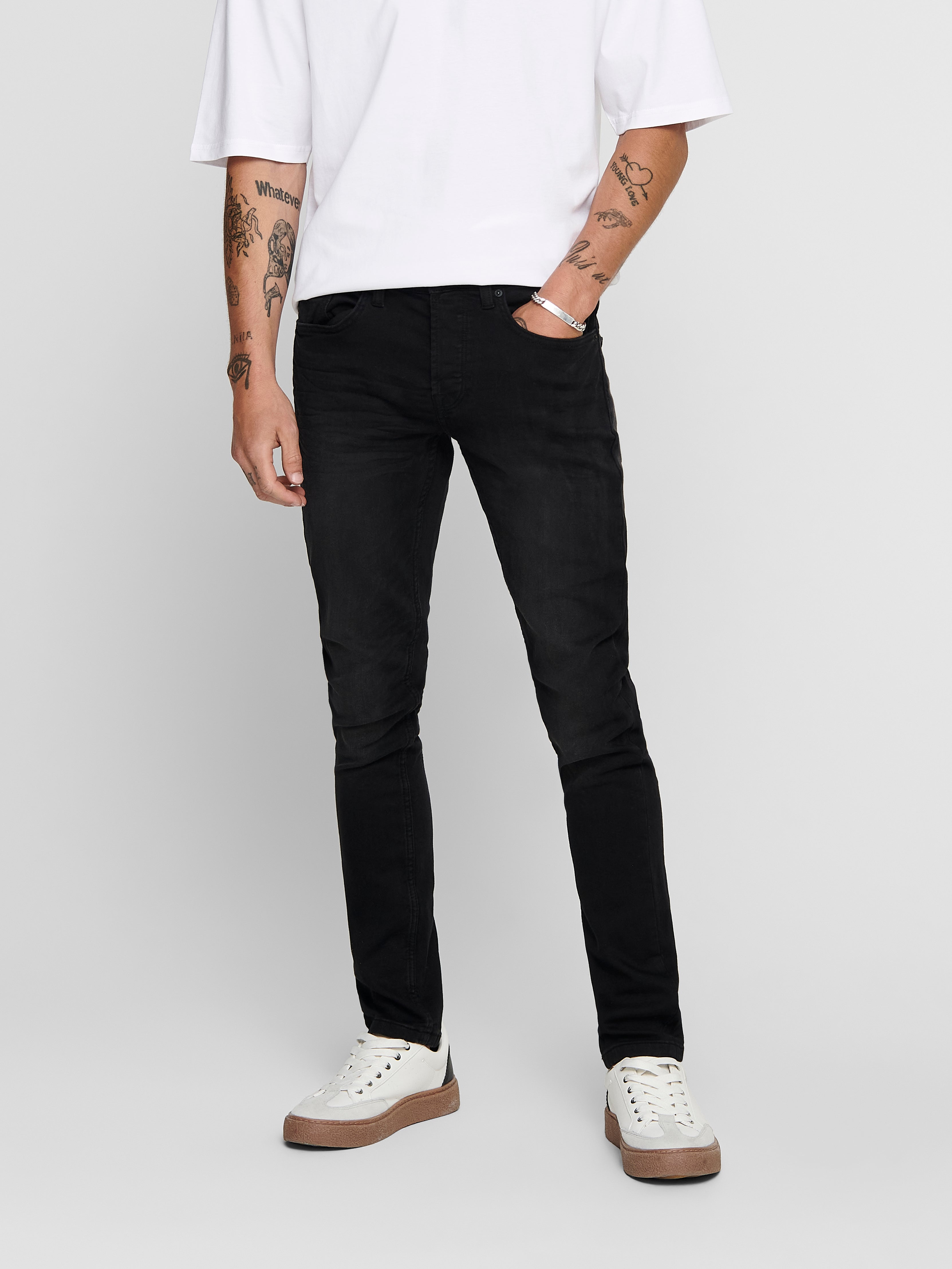 ONSLOOM Mid Rise Slim Fit Jeans Black