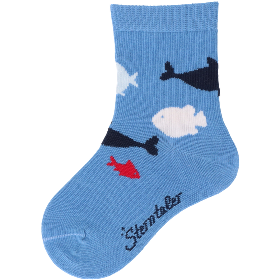 Sterntaler Socken 3er-Pack Fische samtblau