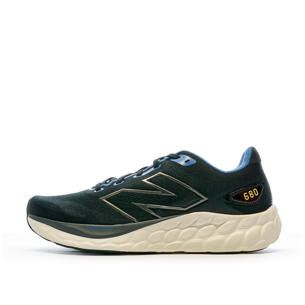 New Balance Chaussures de running Noir/Bleu Homme New Balance M680LH8