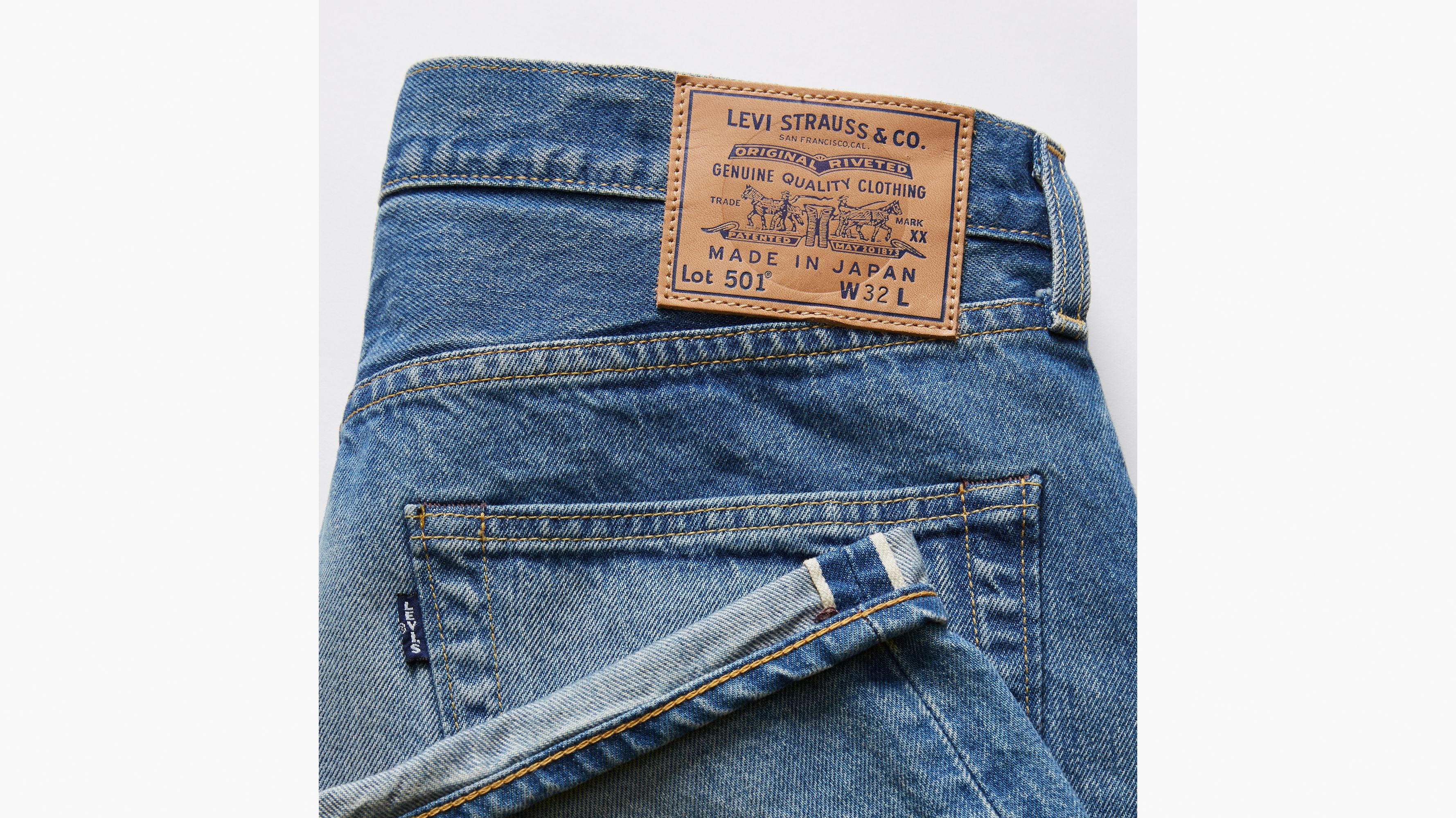 Levi's® short 501® ’80 Made in Japan - Mij Ribaburu - Bleu