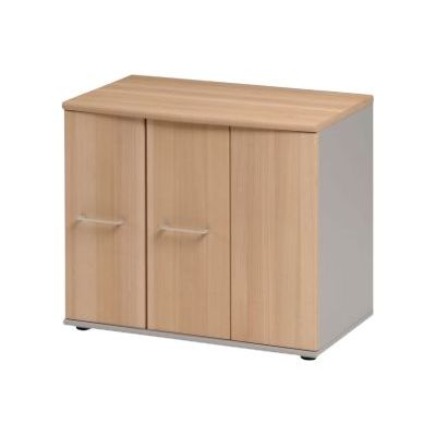 Rangement bas JAZZ+ - L80 x H71 x P48 - 3 portes - Hêtre ambré