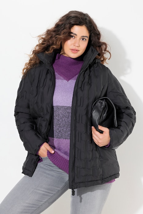HYPRAR Steppjacke, wasserabweisend, Kapuze
