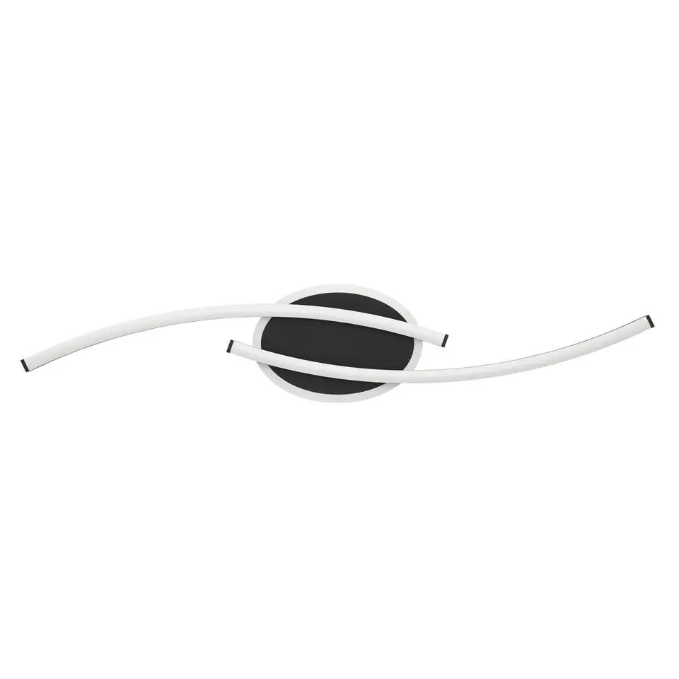 EGLO Lungolago Plafonnière - LED - Kunststof - Zwart/Wit