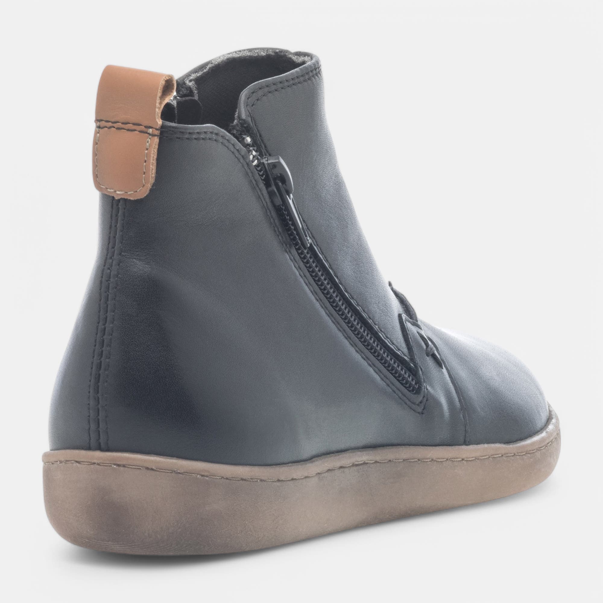 Bottines Femme en cuir noir