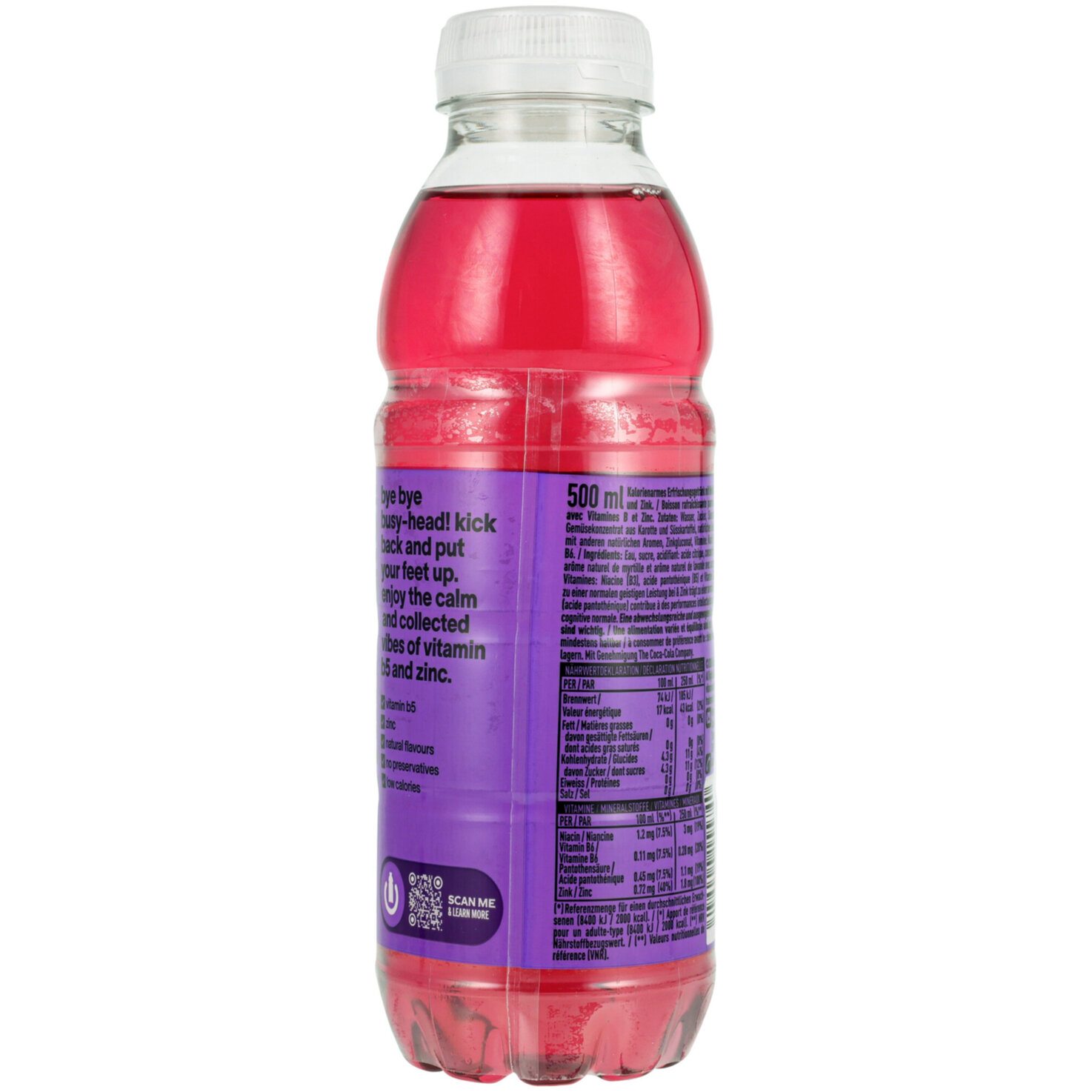 Vitaminwater relax Heidelbeere Lavendel 6x 50cl -6x 50cl