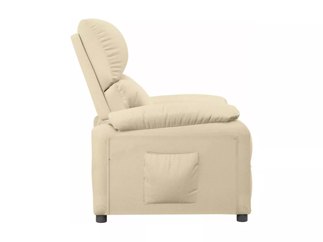 Fauteuil inclinable Crème Tissu