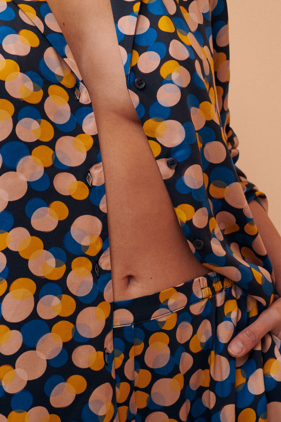 Veste de pyjama - xmas dots bleu empire