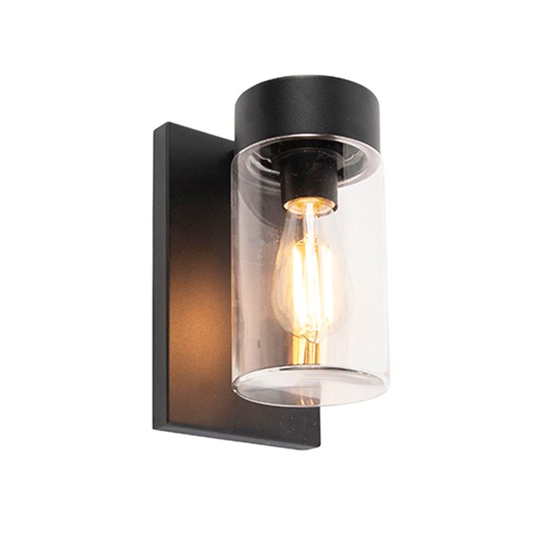 Moderne buitenwandlamp RVS zwart IP44 - Jarra
