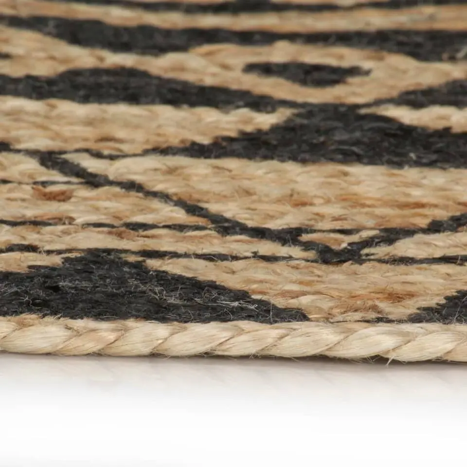vidaXL - Tapijt - Zwart - Jute