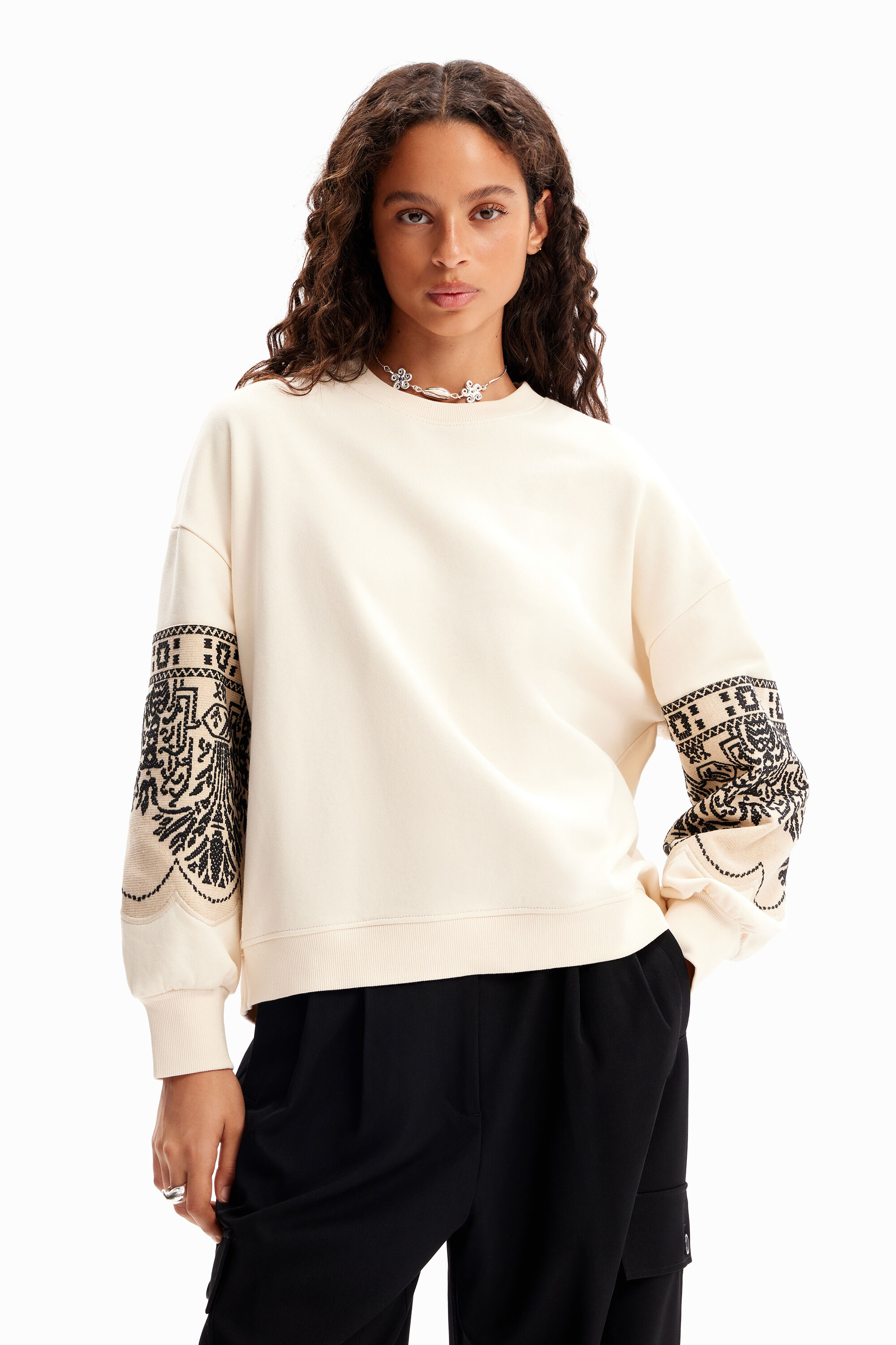 Moletom oversized bordado