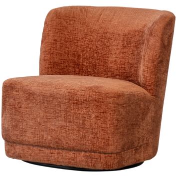 WOOOD fauteuil Atty oranje blossom velvet stof draaibaar