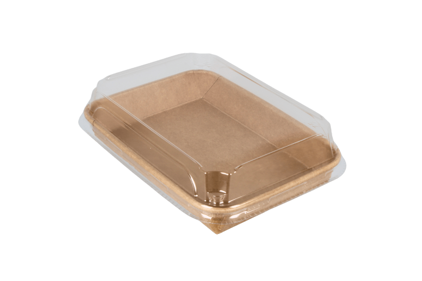 Sushi tray karton TA-05 + deksel 185x130x25 Kraft