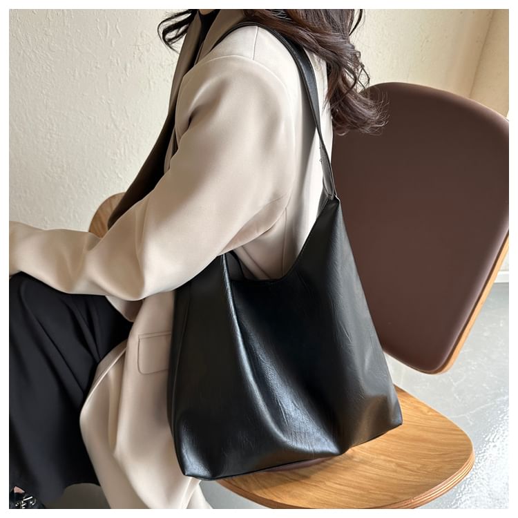 Maorong - Effen imitatieleren tas