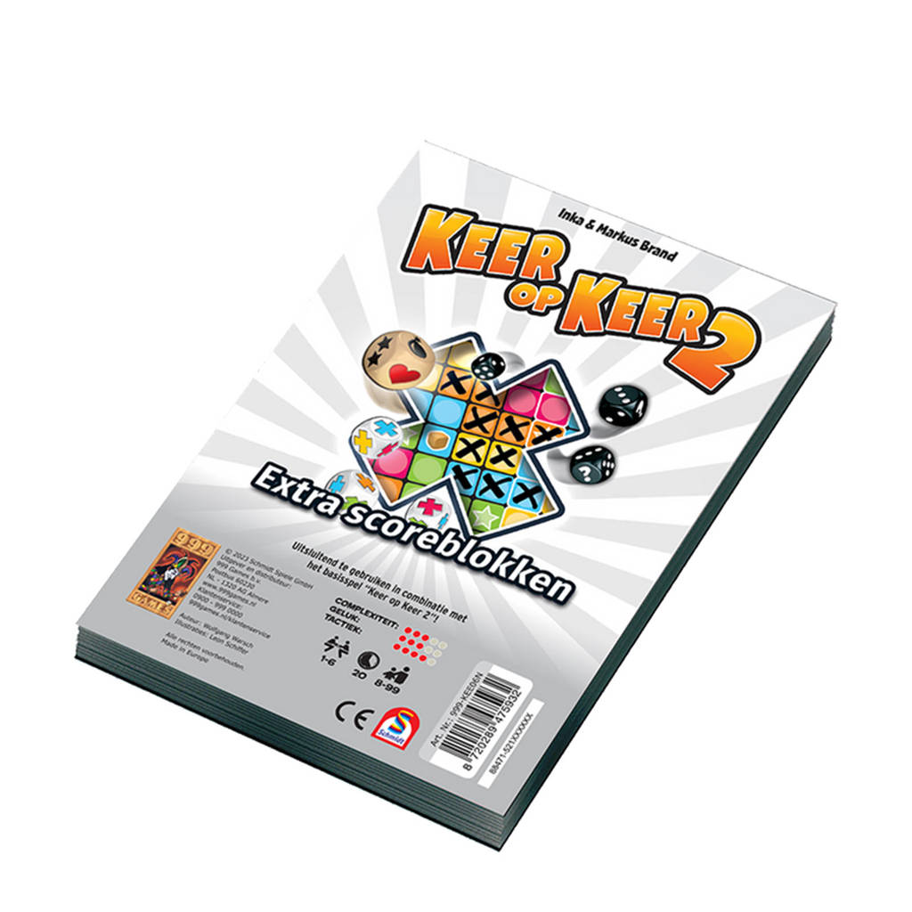 Keer op keer 2 scoreblokscoreblokken keer op keer 2 twee stuks level 1 uitbreidingsspel