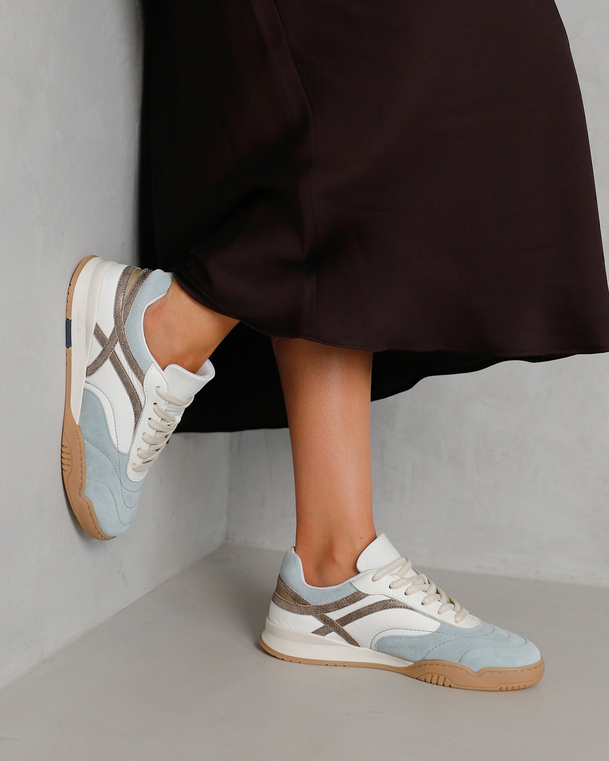VIA VAI blauwe dames sneakers Kris Sky