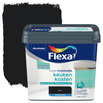 Flexa Mooi Makkelijk keukenkasten binnenlak zijdeglans zwart 750 ml