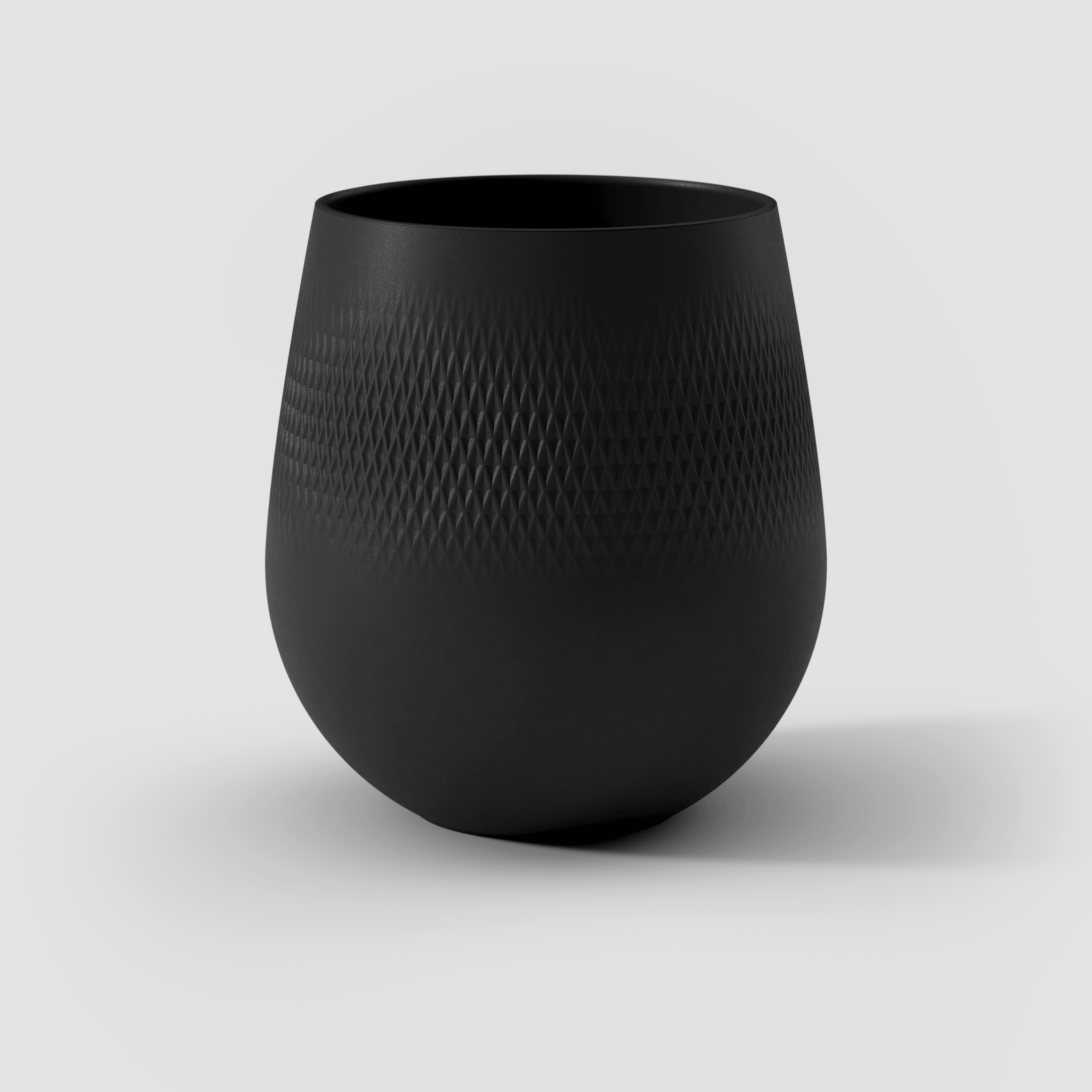 Manufacture Vase Black, 8.2'' x 9.1'', Premium Porcelain