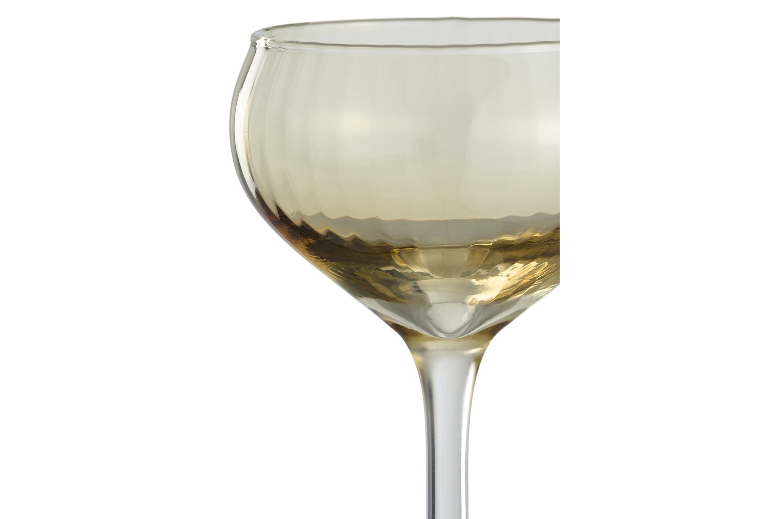 Bartlett cocktailglass. 4pk Amber, brunt og grått glass med riller. Assorterte farger. 25 cl.