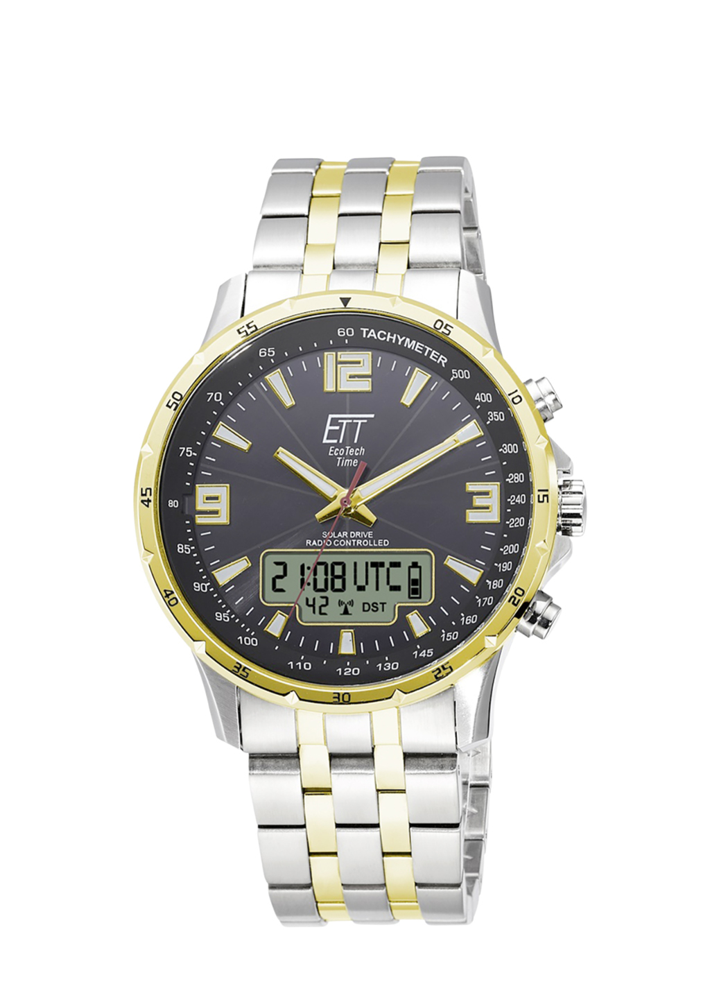 Funk-Solar-Herrenuhr in Bicolor von ETT