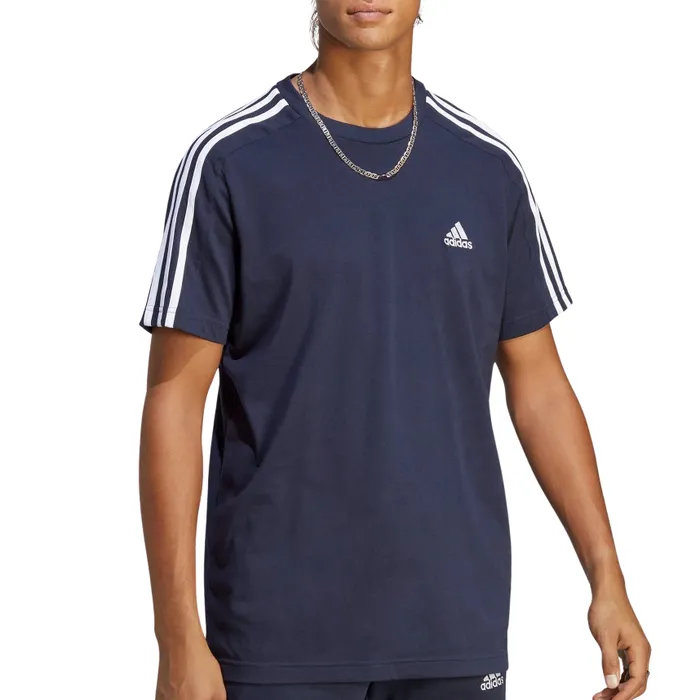 Adidas Essentials Single Jersey 3-Stripes Shirt Heren
