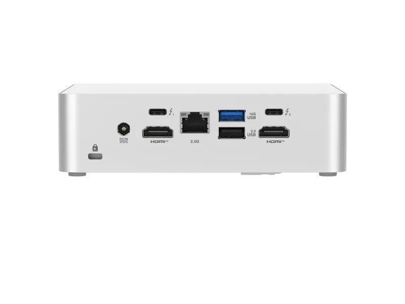 ASUS NUC 15 Pro  RNUC15CRSU700002 - Barebone - mini PC 1 x Core Ultra 7 255H / op til 5.1 GHz - RAM 0 GB - Arc Graphics 140T - IEEE 802.11ax (Wi-Fi 6), IEEE 802.11be (Wi-Fi 7), Bluetooth 5.4, 2.5 Gigabit Ethernet, Gigabit Ethernet - sølv