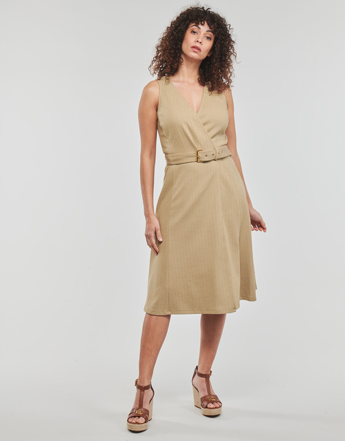 Lauren Ralph Lauren - NICHOLINA-SLEEVELESS-DAY DRESS Beige