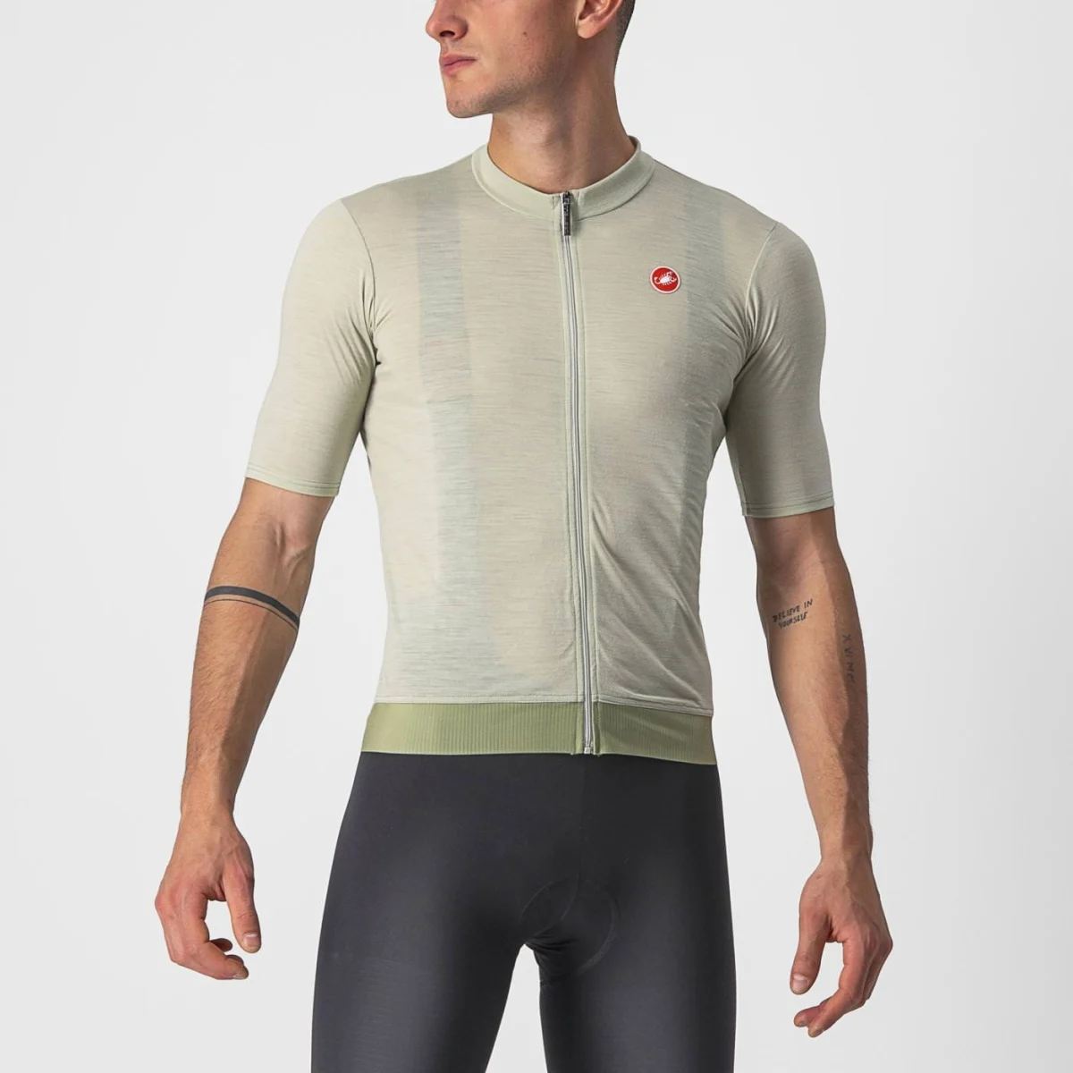 Castelli Essenza kortærmet cykeltrøje Dessert Green herre