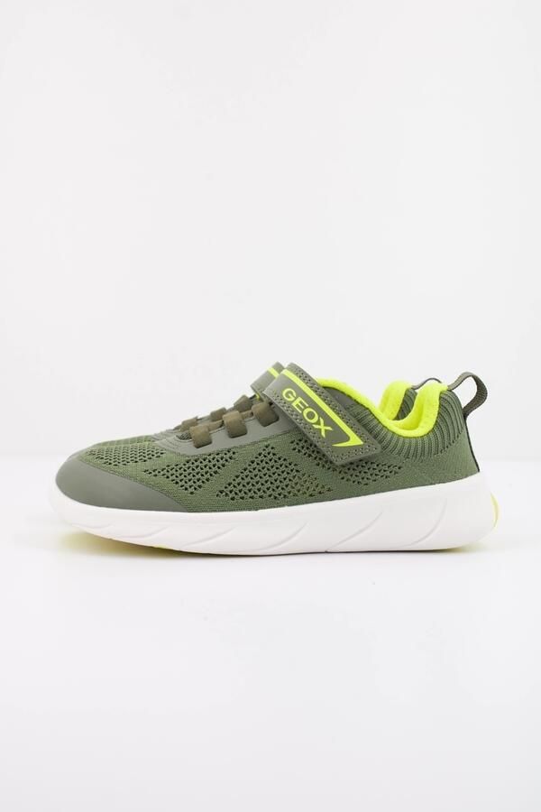 GEOX FOOT-RUN JONGENS Sneakers MILITAIR GROEN LIMOEN