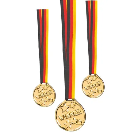 Stylex Medaillen aus Kunststoff, 6 Stück