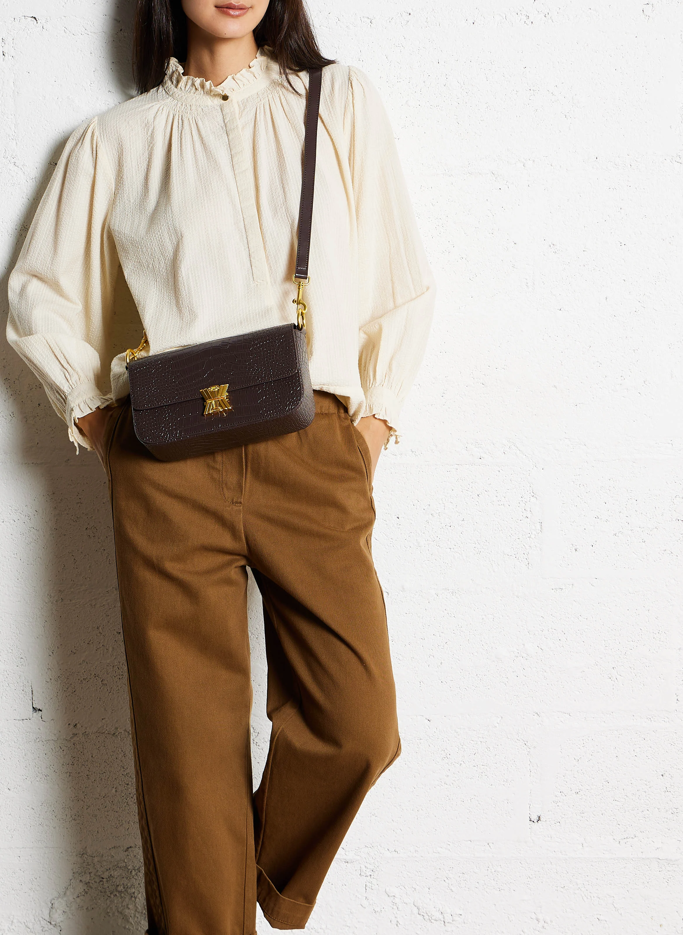 ALICE - Sac bandoulière en cuir| Marron