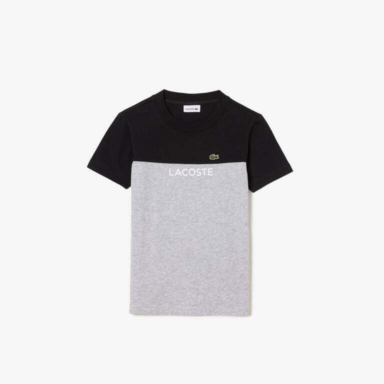 T-shirt enfant color-block Lacoste en jersey de coton biologique T-Shirts & Chemises - Noir - Lacoste - Enfant