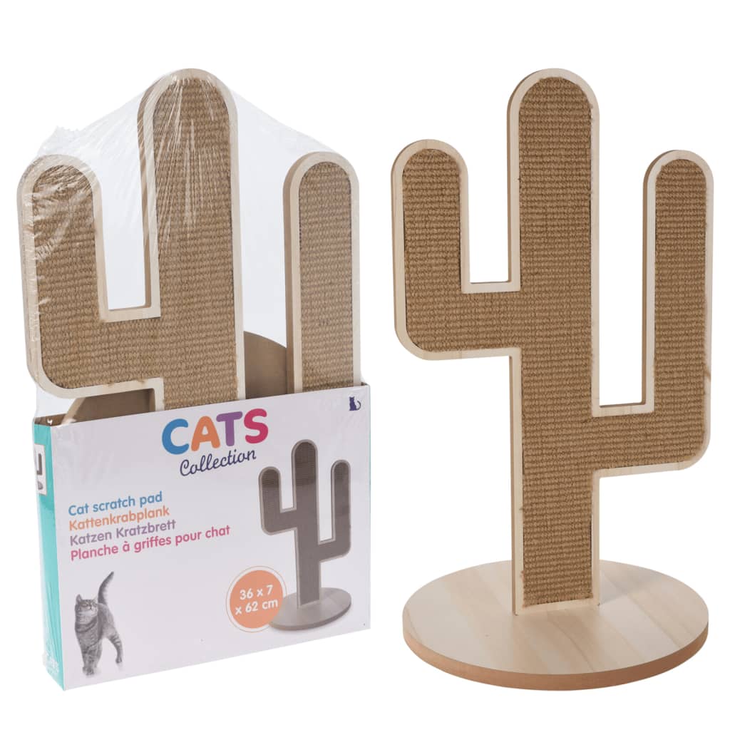 Grattoir à chat cactus naturel 35x34,5x62 cm