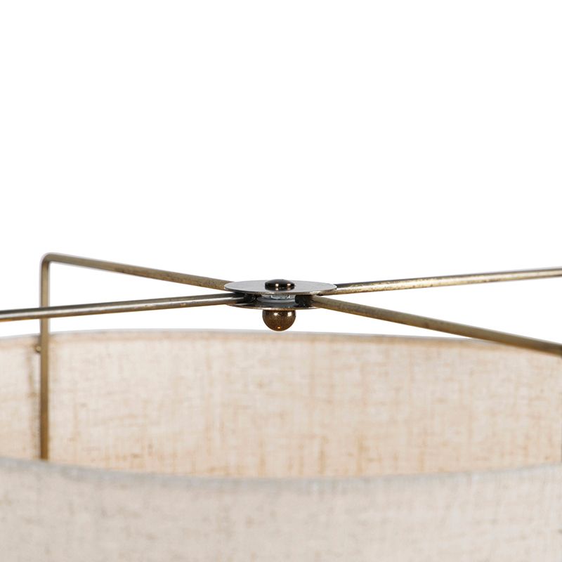 Design vloerlamp beige linnen kap - Rich