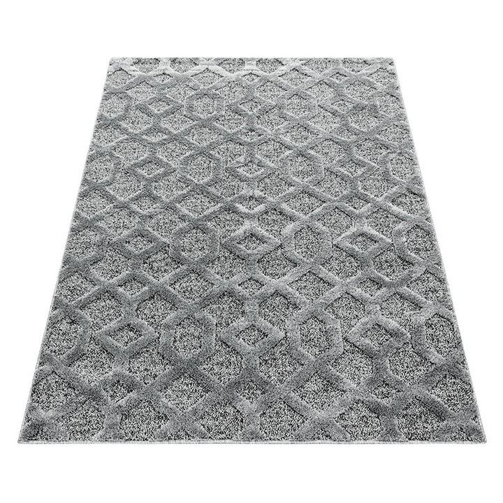 Scandinavisch vloerkleed - Pitea Tile Grijs | Comfortabel
