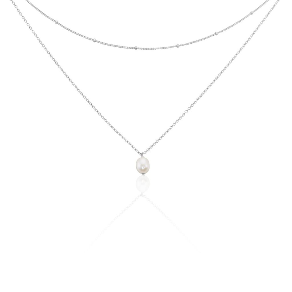 Collier Savino Argent Perle De Culture