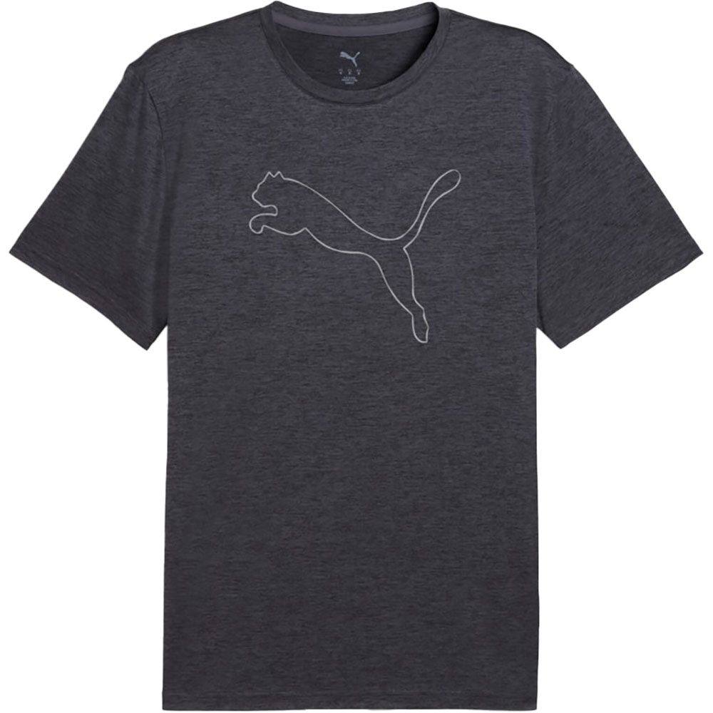 Puma M Tad Essential Heather Cat T-Shirt Herren galactic gray heather