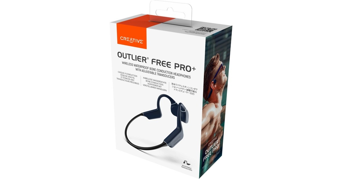 CreativeOutlier Free Pro+ bone conduction hoofdtelefoon  (Zwart, Bluetooth 5.3)