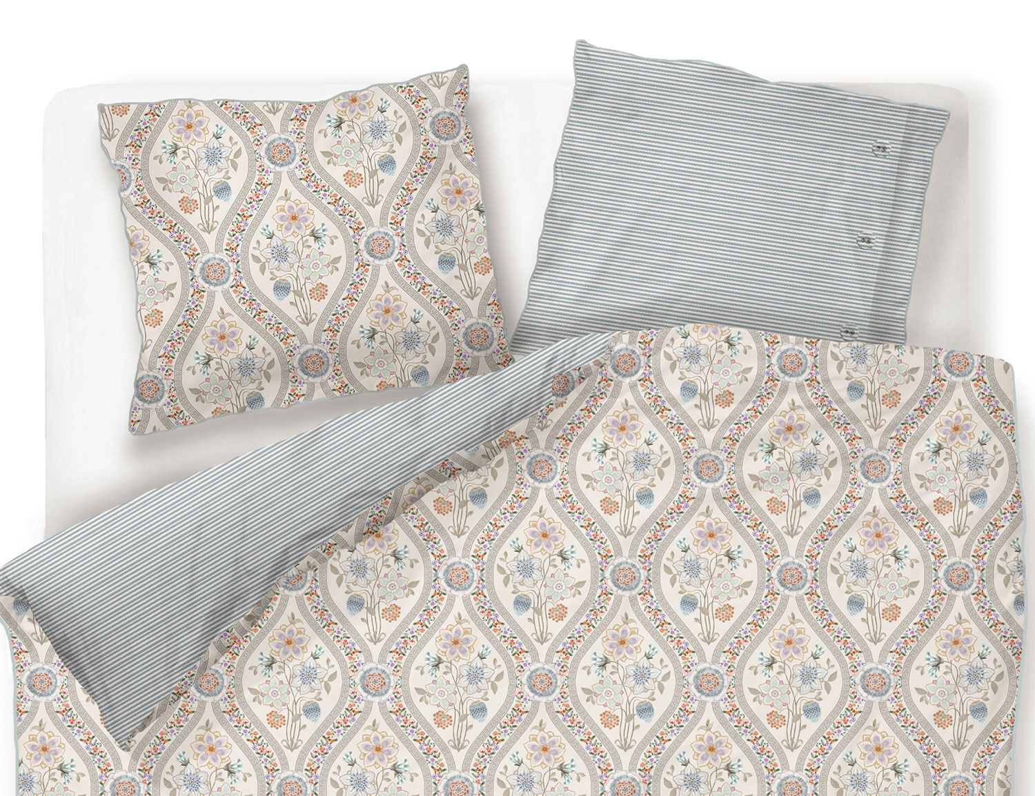 PIP Studio Bettwäsche Ornamento Ramo mit Blumen